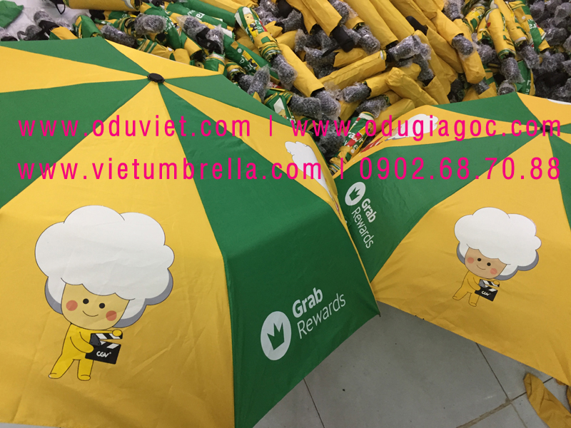 xưởng sản xuất ô dù cầm tay in logo quảng cáo